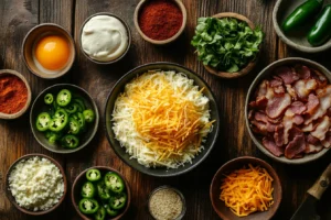What is a Buzzard Billy's armadillo egg 3 Key ingredients for Armadillo Eggs – jalapeños, cream cheese, sausage, and bacon.