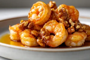 honey walnut shrimp recipe 2 Honey Walnut Shrimp Recipe with crispy battered shrimp, honey sauce, and walnuts