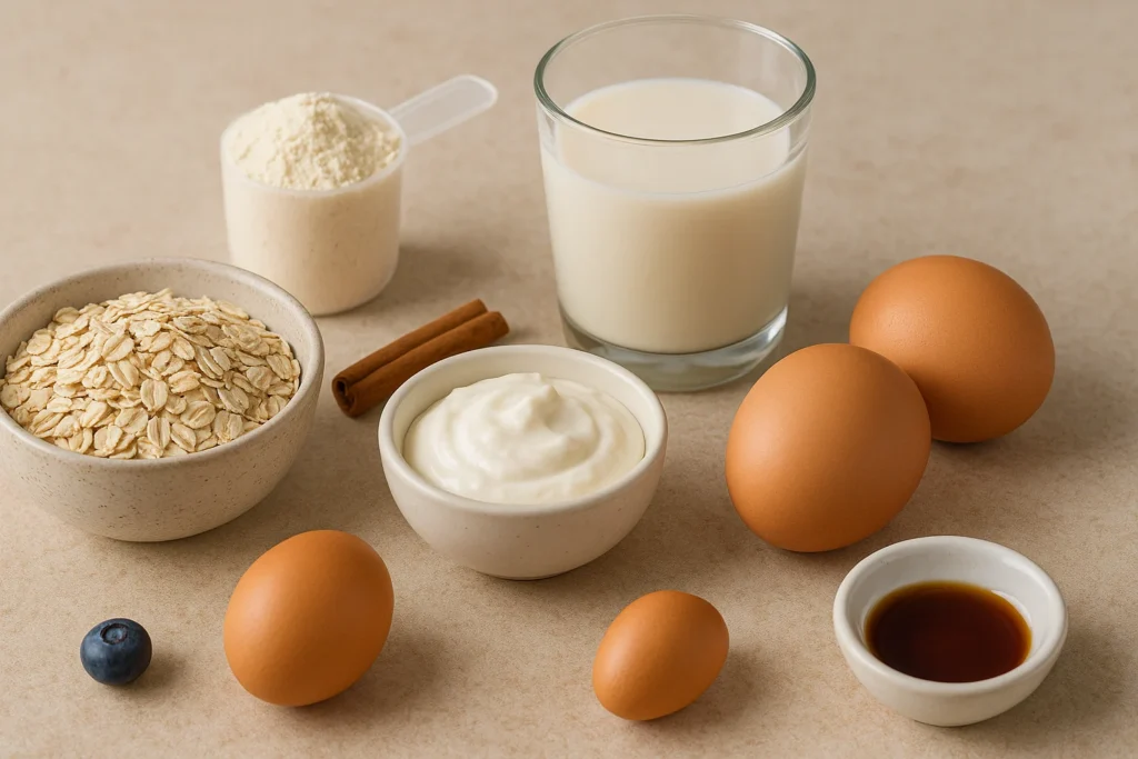 Protein Pancakes Recipe – Easy, Fluffy & Full of Protein 2 Protein pancake ingredients