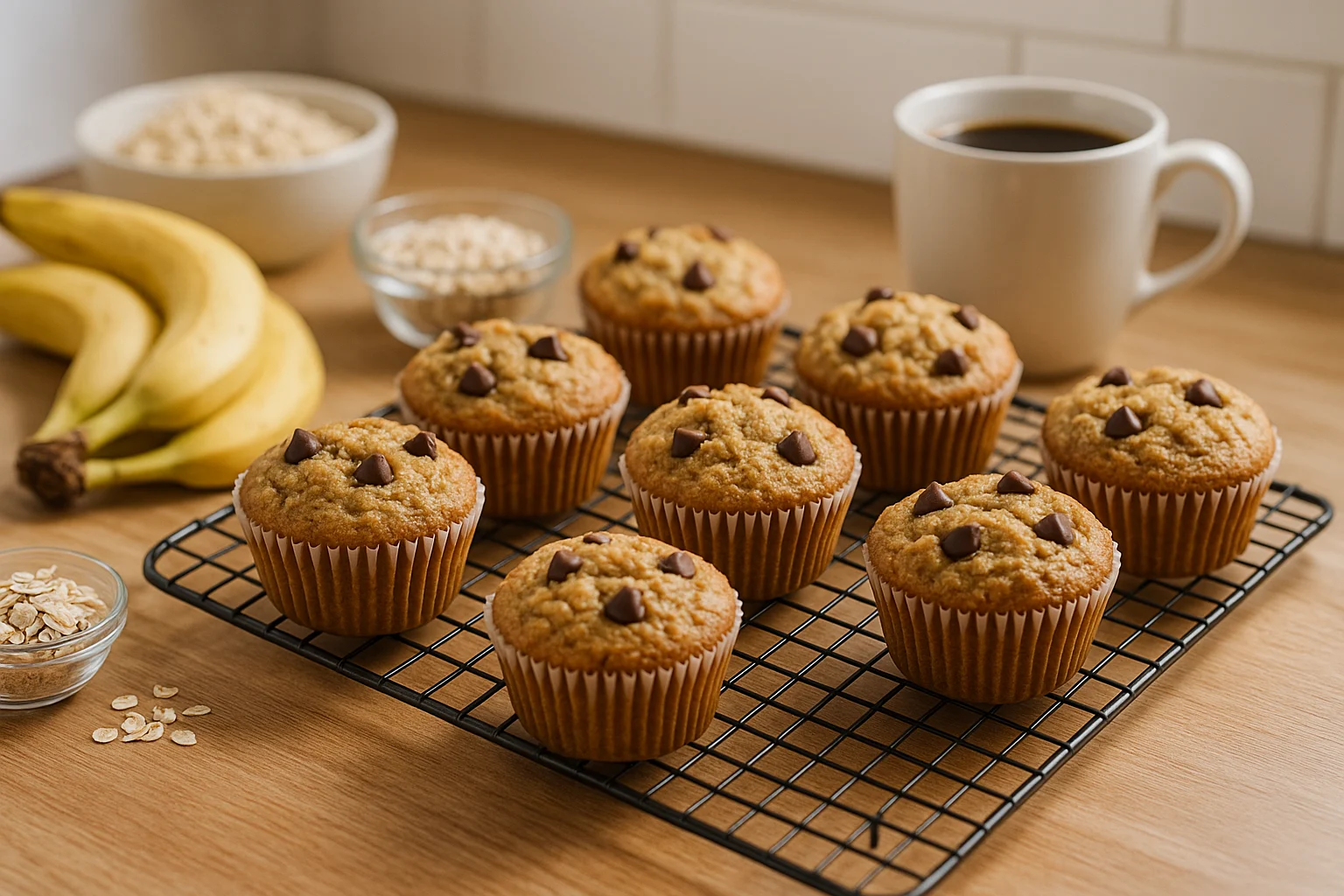 banana oatmeal muffins
