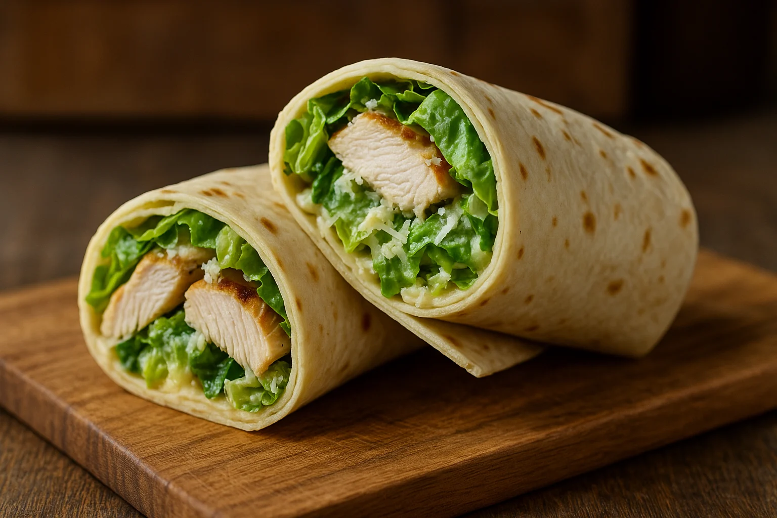 grilled chicken caesar wrap
