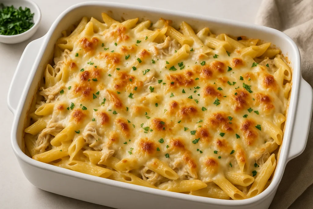 chicken alfredo bake