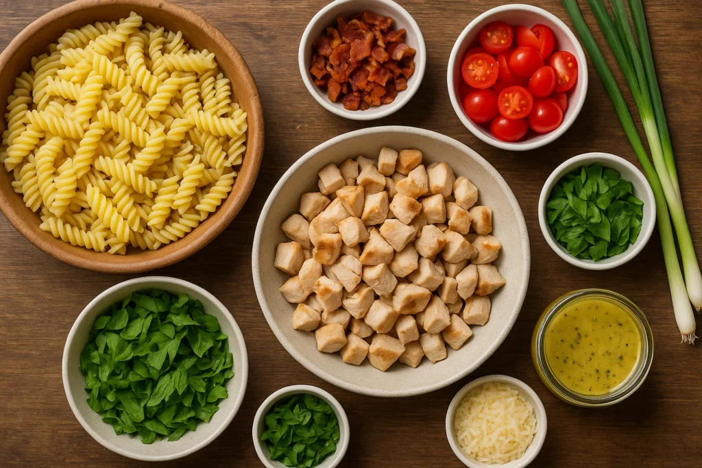 chicken pasta salad recipe preparation