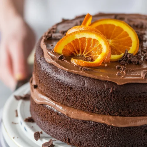 Aesthetic chocolate cake with rich frosting and elegant decorations for a birthday celebration.