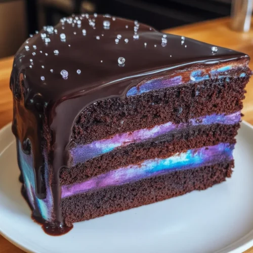 Mirror Glaze Cake Design 3 A beautifully crafted mirror glaze cake with a shiny finish and vibrant colors.