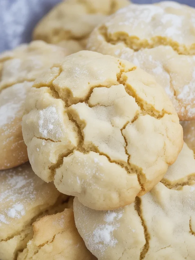 Easy Vanilla Cake Mix Cookies baked and ready to enjoy