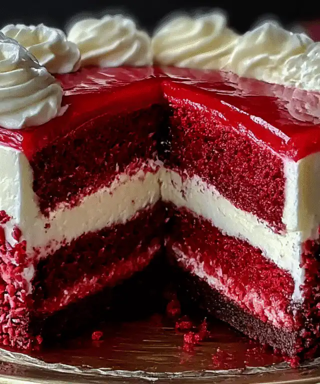 Red Velvet Cheesecake Cake