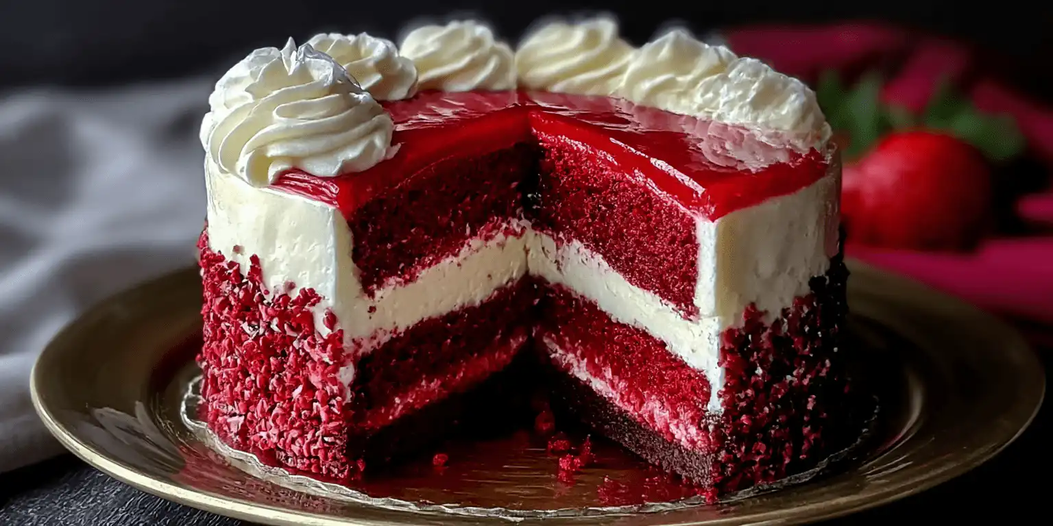 Red Velvet Cheesecake Cake