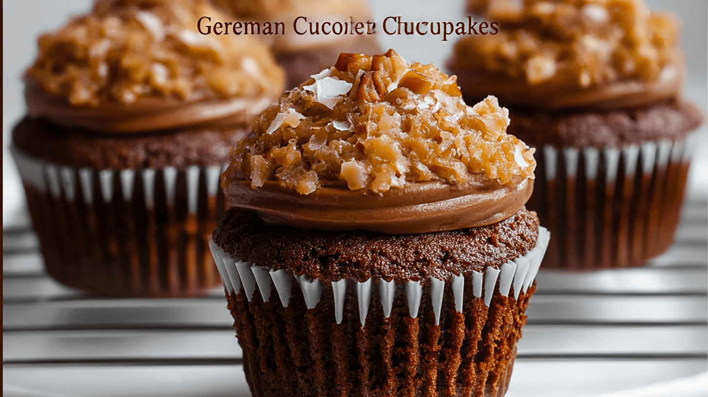 German Chocolate Cupcakes
