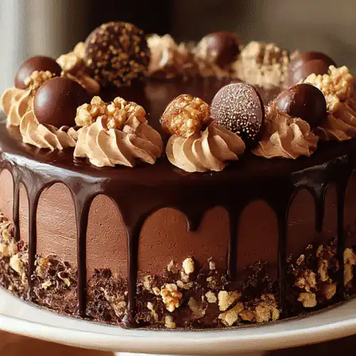 Decorated Chocolate Cake At Home