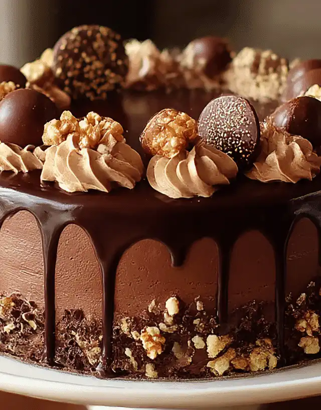 Decorated Chocolate Cake At Home
