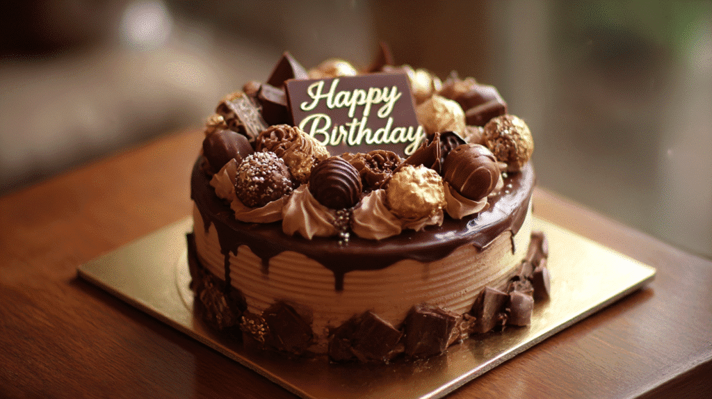 Chocolate Birthday Cake Decoration
