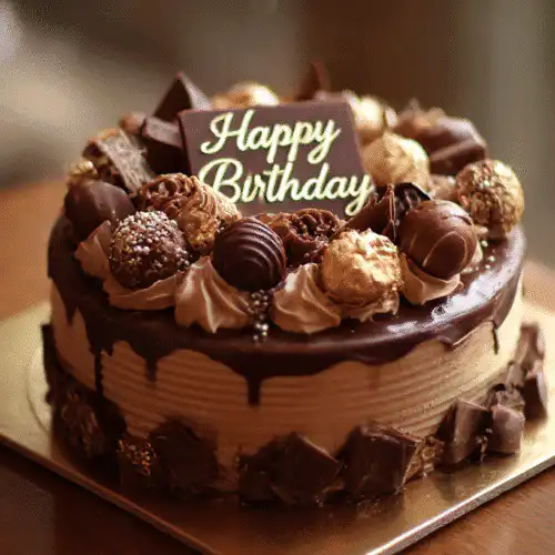 Chocolate Birthday Cake Decoration 1 Chocolate Birthday Cake Decoration