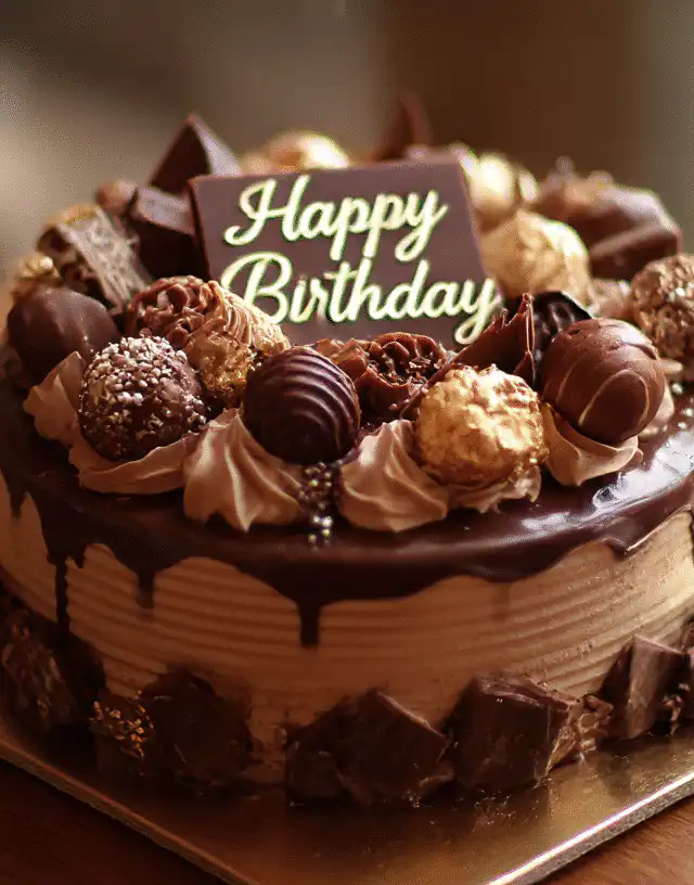 Chocolate Birthday Cake Decoration