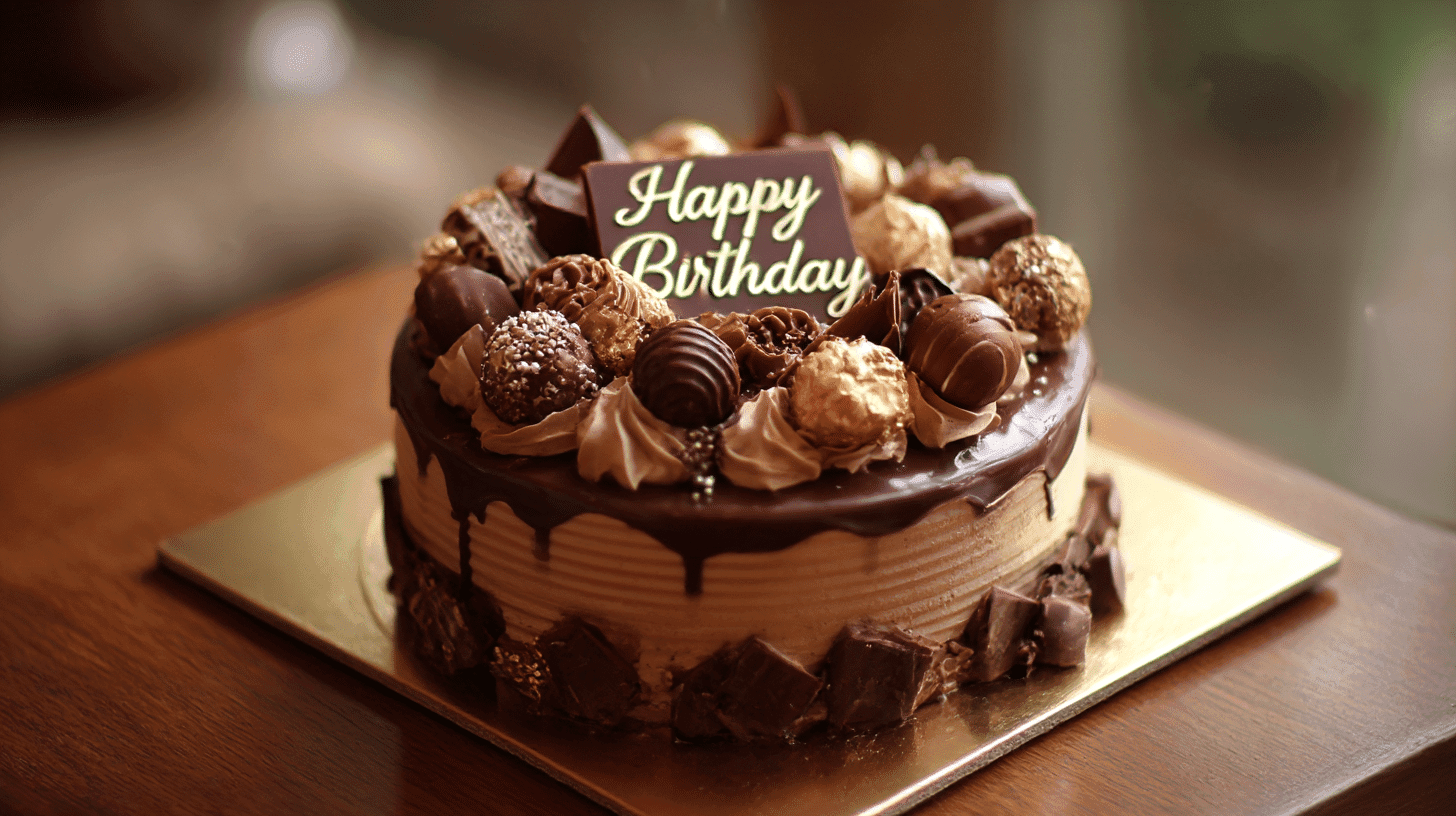 Chocolate Birthday Cake Decoration