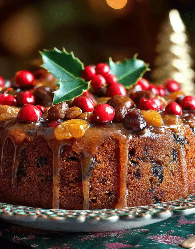 traditional christmas cake with rum