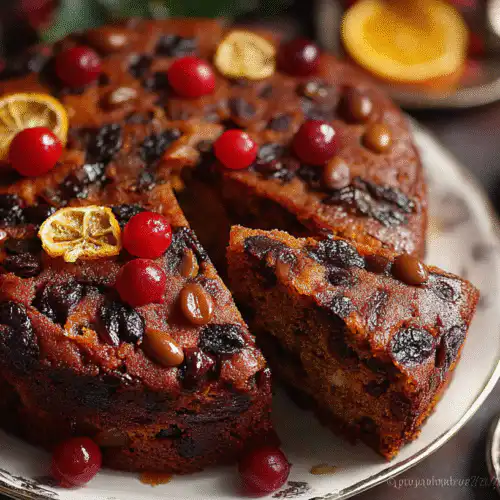 Christmas rum fruit cake