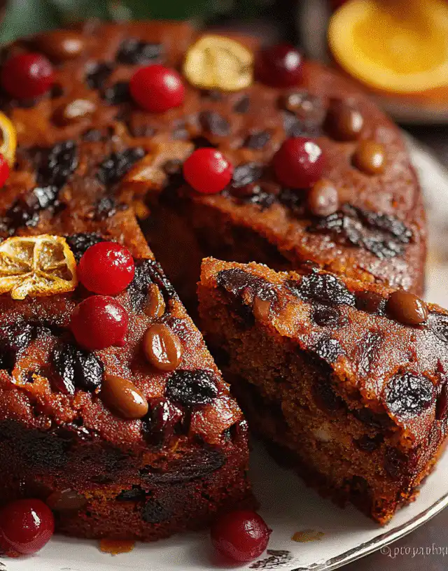 Christmas rum fruit cake