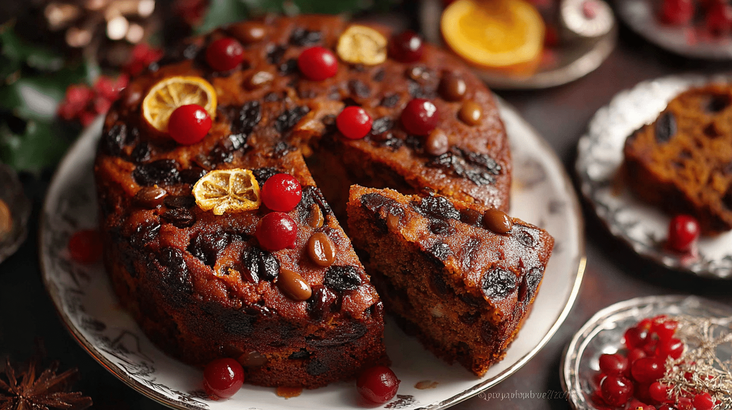 Christmas rum fruit cake
