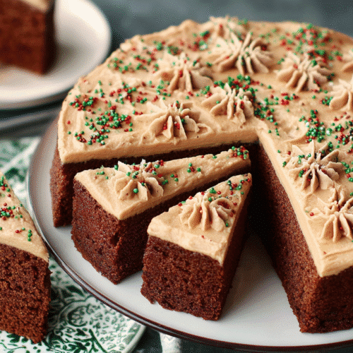 gingerbread cake with cinnamon molasses frosting