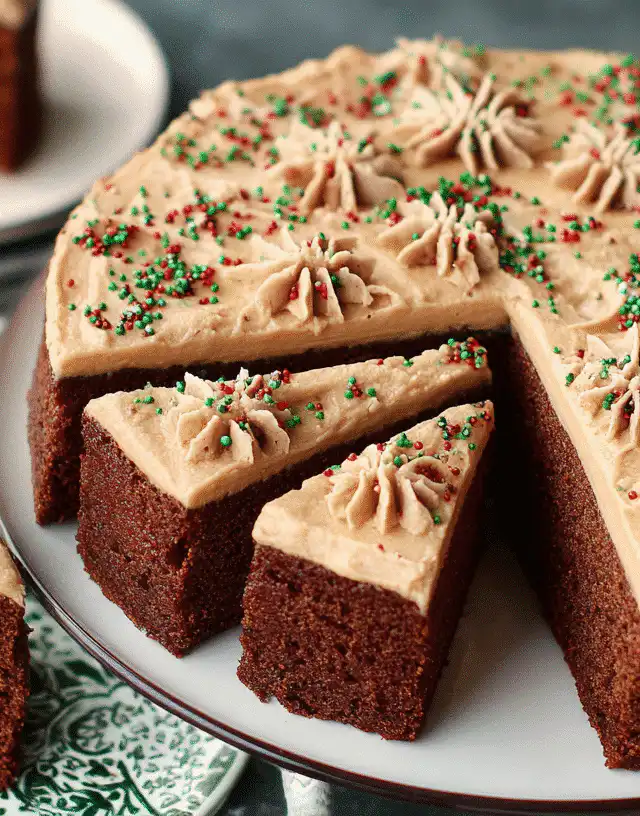 gingerbread cake with cinnamon molasses frosting