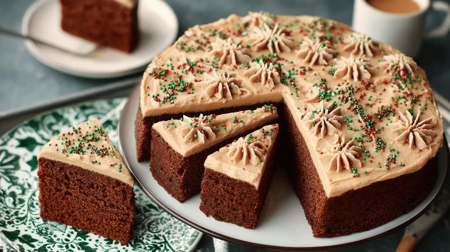 gingerbread cake with cinnamon molasses frosting