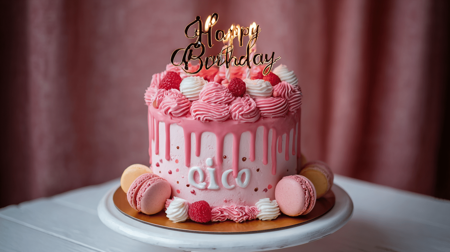 Pink Birthday Cake