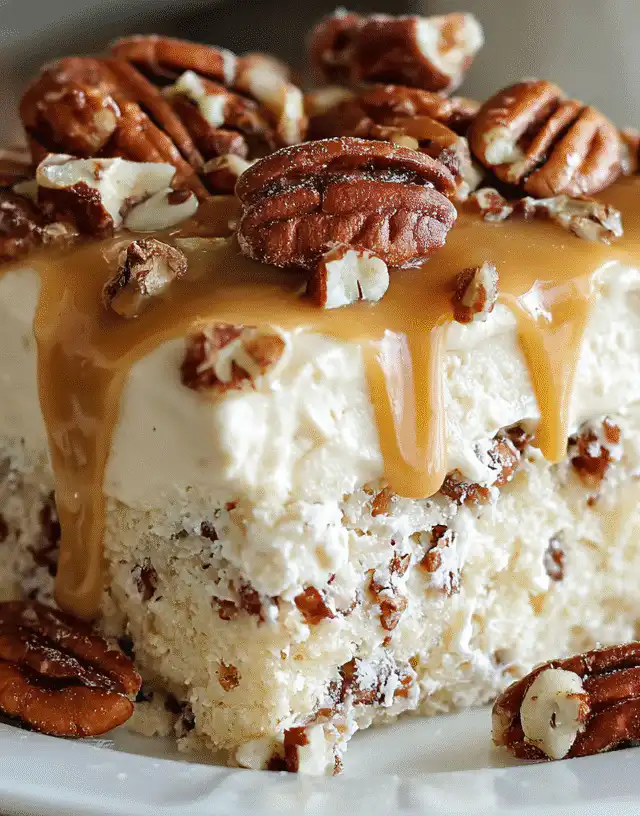 Butter Pecan Praline Poke Cake