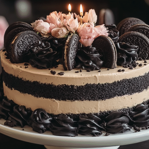 Black Birthday Cake