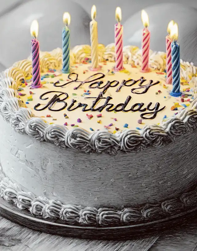 Birthday Cake Drawing