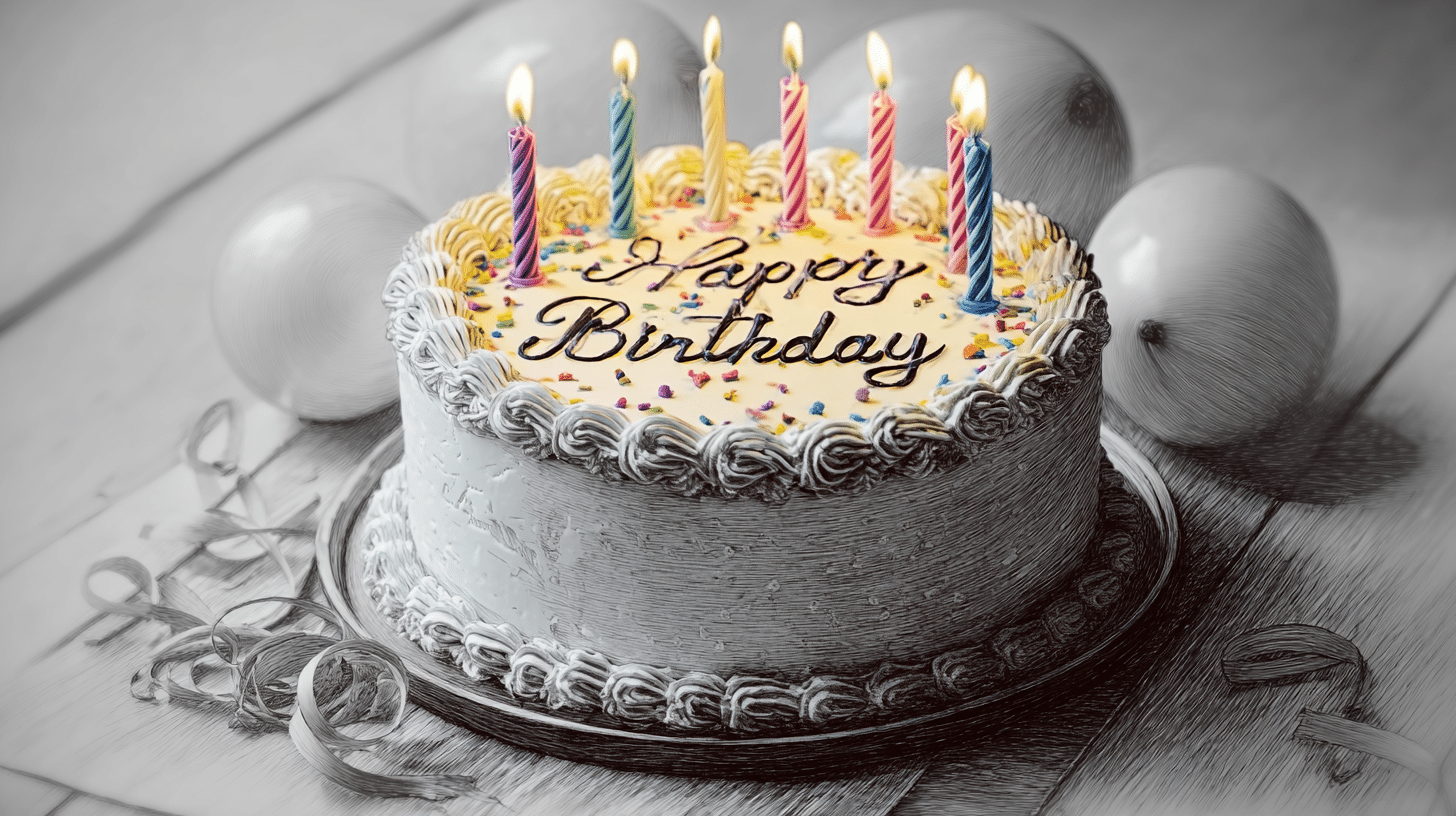 Birthday Cake Drawing