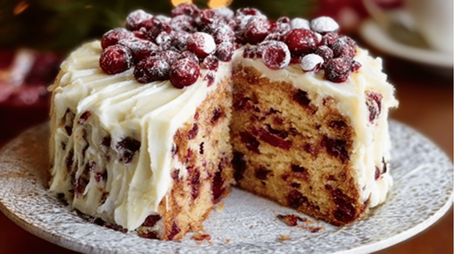 easy cranberry christmas cake recipe