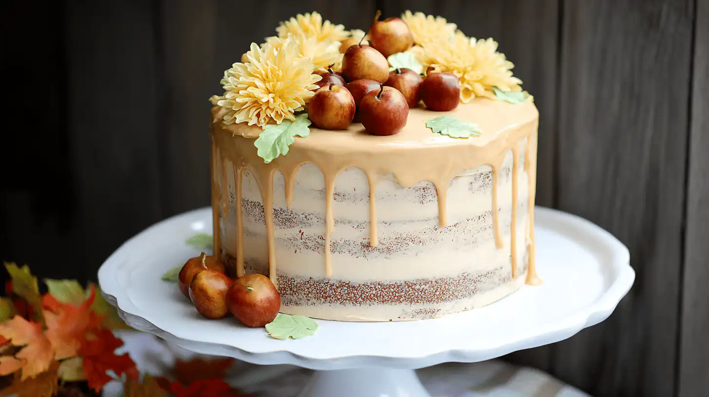 apple layer cake with bourbon butterscotch buttercream
