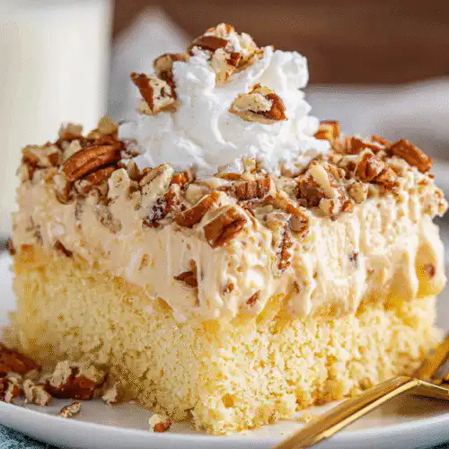 Butter Pecan Poke Cake
