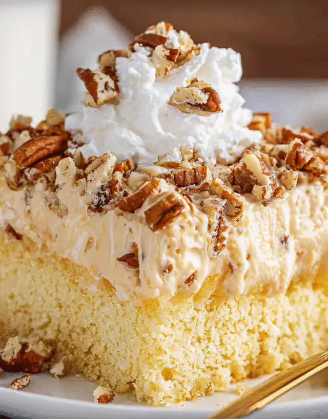 Butter Pecan Poke Cake