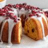 cranberry orange cake with cream cheese frosting