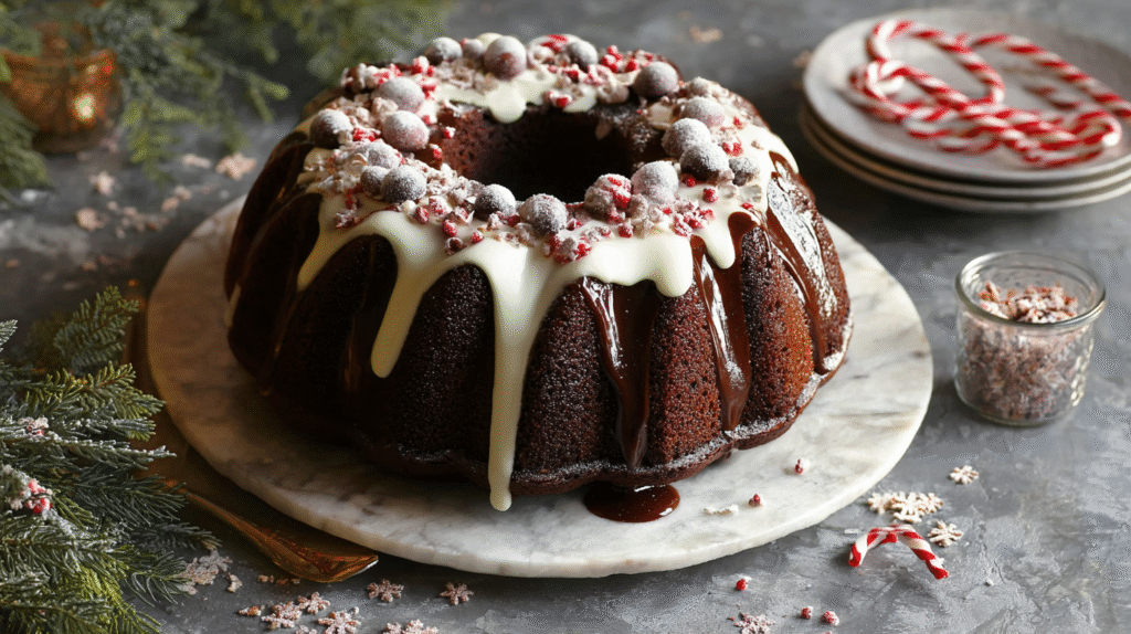 gingerbread chocolate bundt cake
