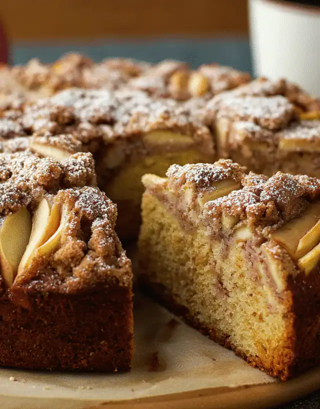 apple coffee cake with fresh apples