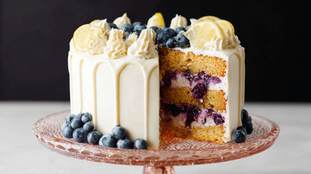 Vertical Cake (Lemon & Blueberry)