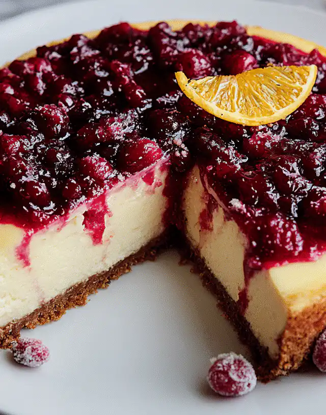 Cranberry Orange Cheesecake