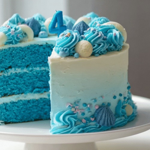 Blue Birthday Cake