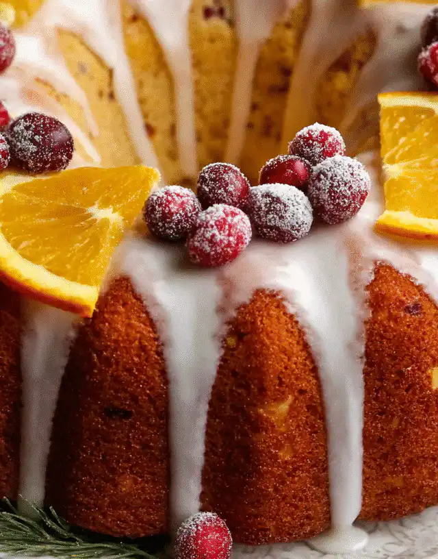 easy cranberry orange bundt cake