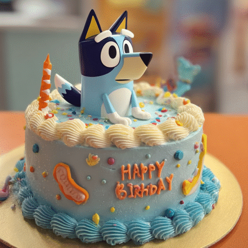 Bluey Birthday Cake