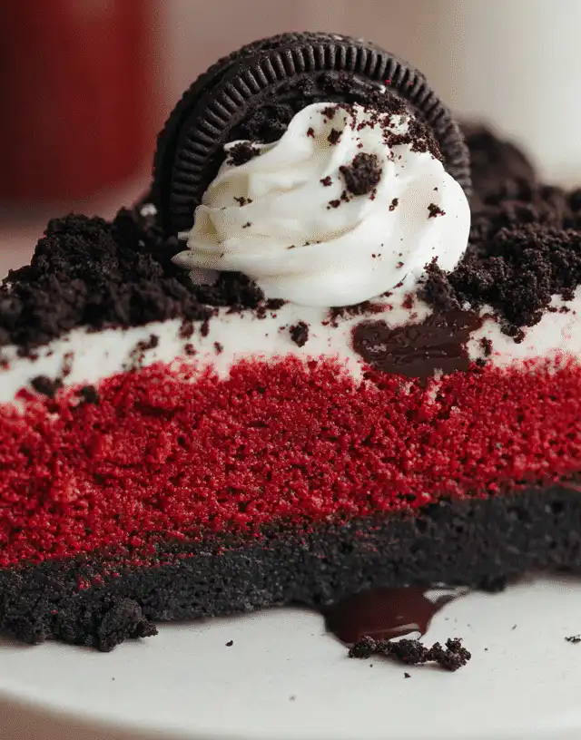 Red Velvet Oreo Cheesecake