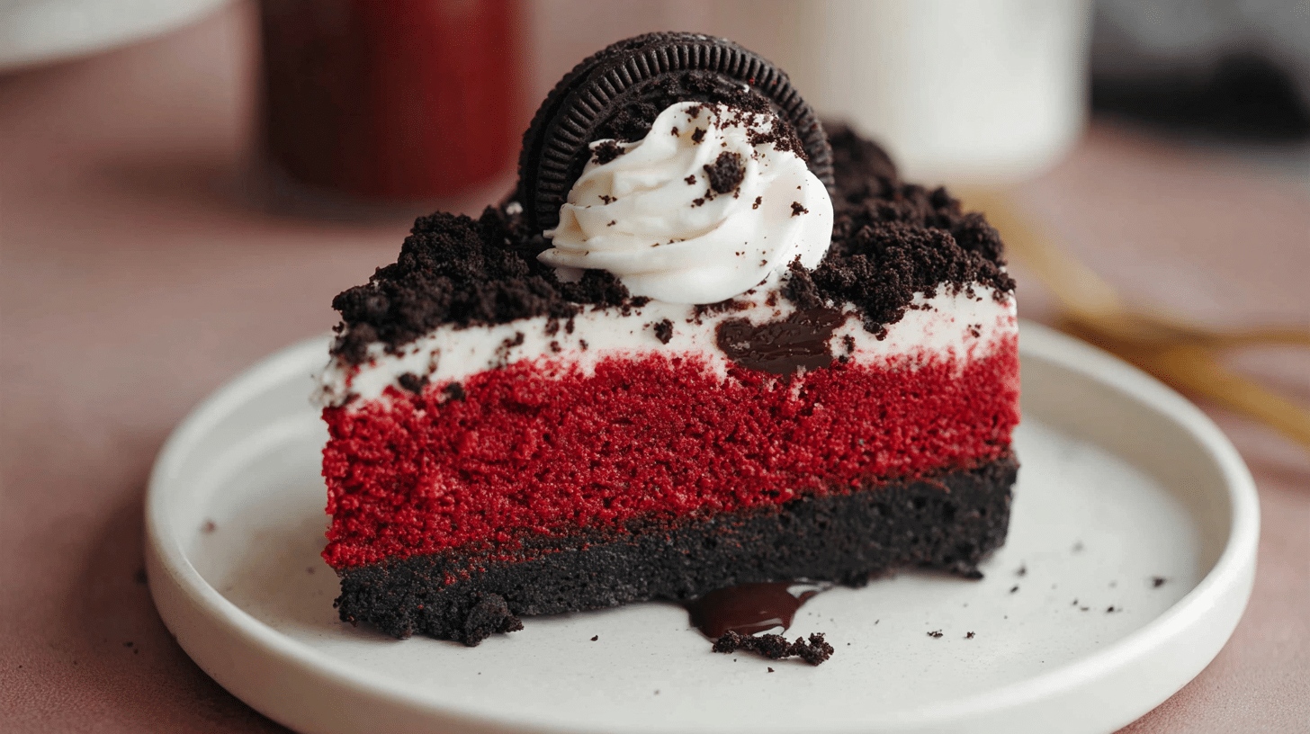 Red Velvet Oreo Cheesecake