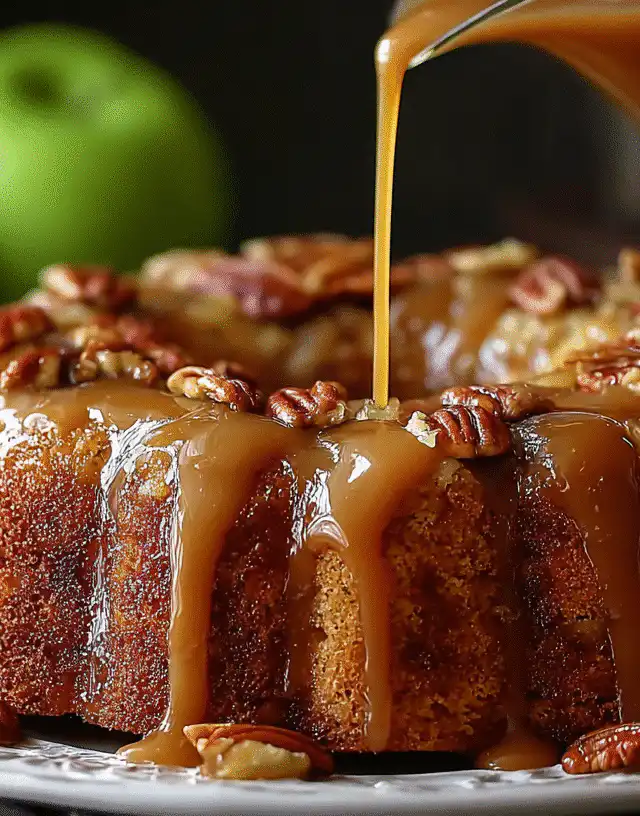 Apple Cake With Caramel Sauce