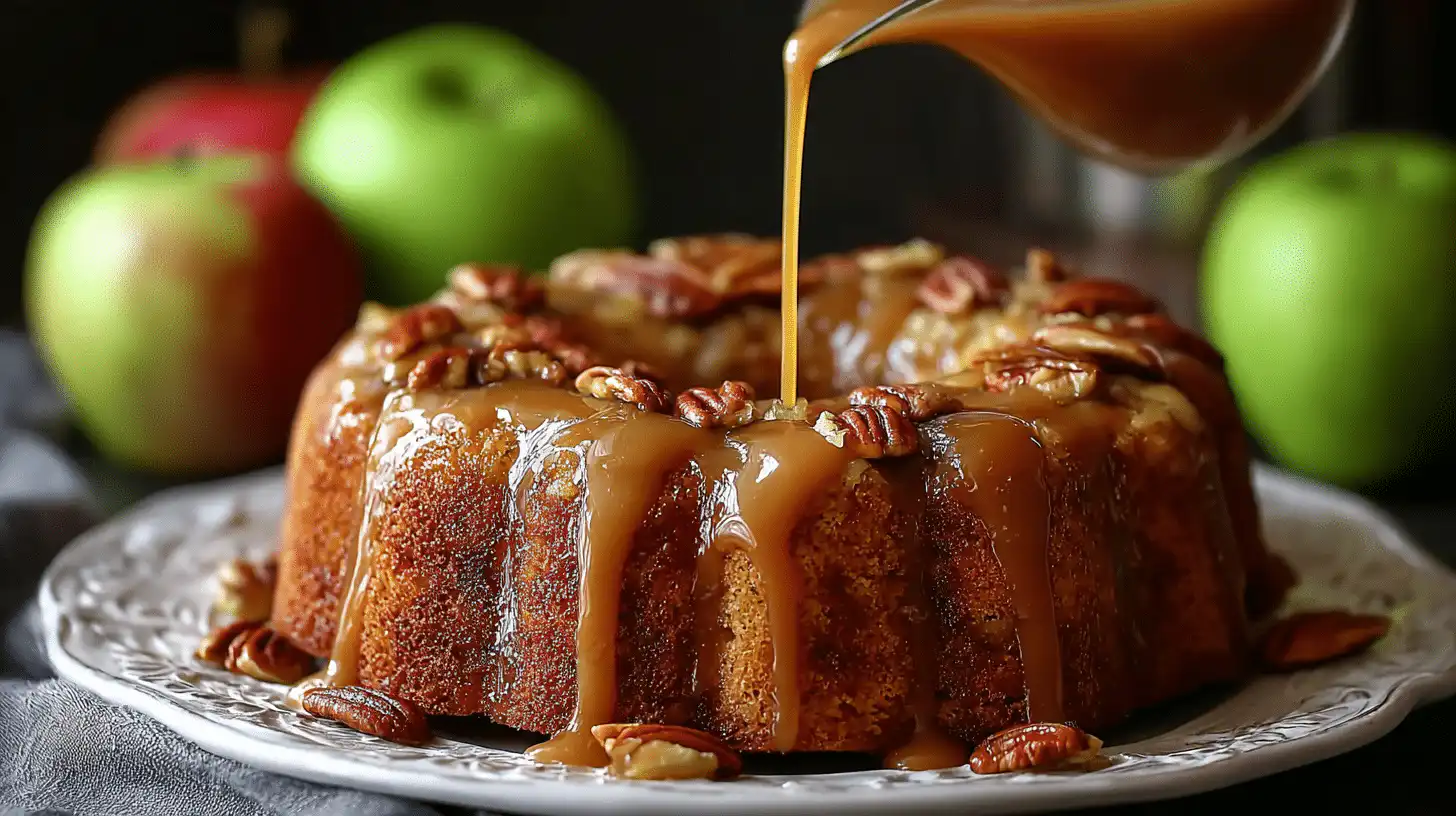 Apple Cake With Caramel Sauce