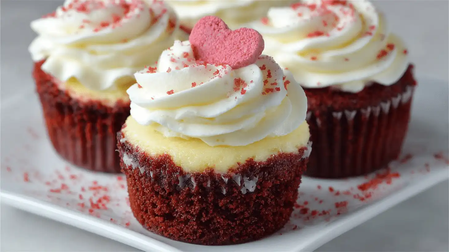 Red Velvet Cheesecake Cupcakes