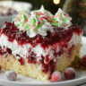 Christmas cranberry poke cake