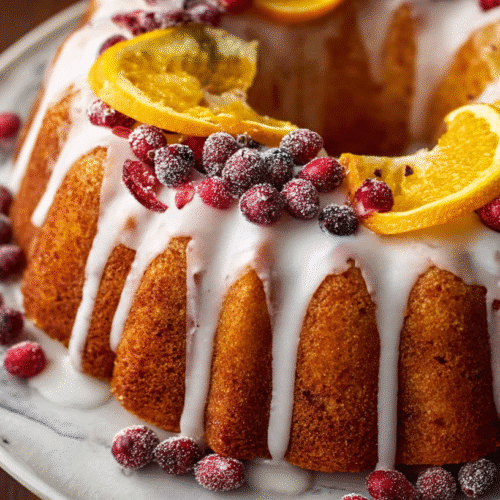 festive cranberry orange cake